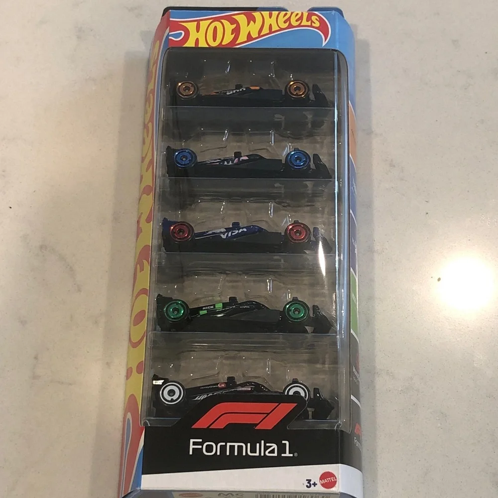 Mattel Hot Wheels Formula 1 Car Set - Black with Multicolor Accents